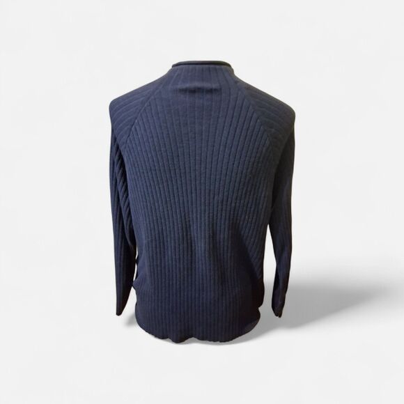 Eileen Fisher Small Blue Cable Knit Sweater Organic Cotton Sustainable - Picture 2 of 8